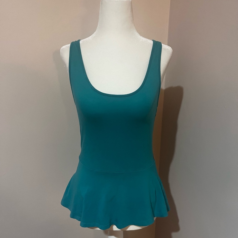 Teal Sleeveless Women's Top - express peplum zip up top